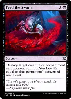 X 1 Feed the Swarm NM Zendikar Rising 102 MTG Magic The Gathering - Image 1