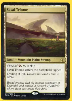 2020 Magic the Gathering Savai Triome Land Mountain Plains Swamp Lightly Played - Image 1