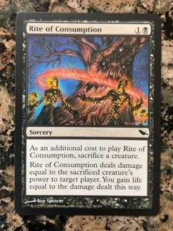 MTG Rite of Consumption x1 Shadowmoor NM, Magic the Gathering - Image 1