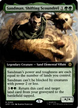 MTG Sandman, Shifting Scoundrel (Extended Art) Normal NM Spider-Man Magic - Image 1