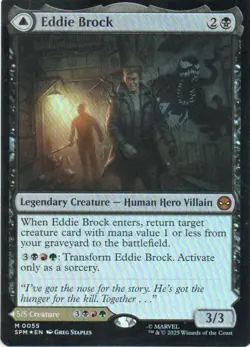 MTG: Marvel's Spider-Man: Foil Eddie Brock: Lightly Played Condition - Image 1