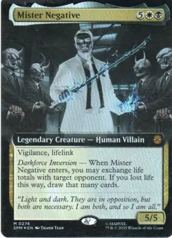 MTG: Marvel's Spider-Man: Foil Extended Art Mister Negative: LP Condition - Image 1