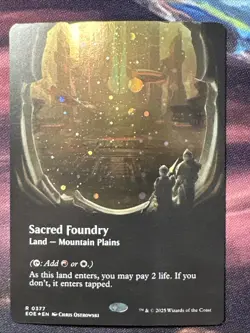 Sacred Foundry - Galaxy Foil - Edge of Eternities #377 Rare, NM - Image 1