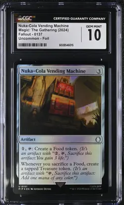 NUKA-COLA VENDING MACHINE Fallout Foil CGC 10 Gem Mint MTG [Nostalgium] - Image 1