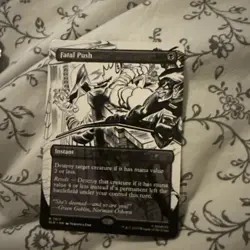 MTG Spider-man Fatal Push (7017) Non-Foil Inked Chase Card Secret Lair NM/MT - Image 1