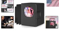 MTG Deck Box for Commander Display, Black, Modern Style, Trading Card Storage Bo - Image 2