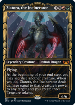 [1x] Ziatora, the Incinerator - Showcase Near Mint, English SNC Extras MTG Magic - Image 1