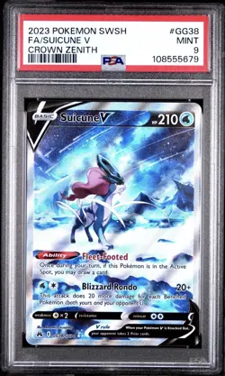 2023 Pokemon Crown Zenith #GG38 Suicune V Galarian Gallery PSA 9 - Image 1