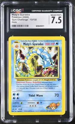Misty's Gyarados 13/132 Gym Challenge Holo CGC 7.5 Vintage Pokemon Card - Image 1