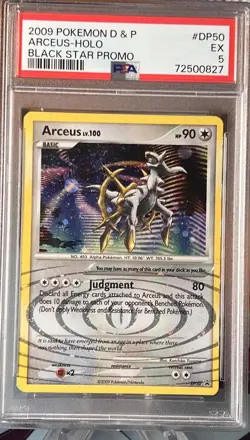 Arceus DP50 Pokemon Holo Rare Black Star Promo Grader PSA 5 - Image 1