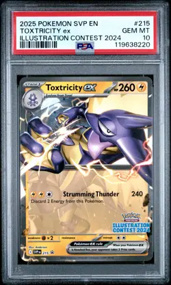 2025 POKEMON SVP EN-SV BLACK STAR PROMO #215 TOXTRICITY EX PSA 10 - Image 1