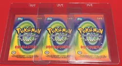 Pokemon Topps Squirtle Wartortle Blastoise Die Cut Evolution Set Blue Logo - Image 2