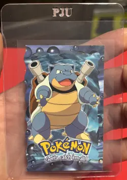 Pokemon Topps Squirtle Wartortle Blastoise Die Cut Evolution Set Blue Logo - Image 4