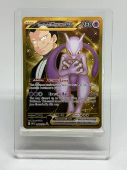 Pokemon TCG Scarlet & Violet Destined Rivals Team Rocket’s Mewtwo ex 240/182 - Image 1