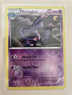 2013 Pokemon Black & White - Legendary Treasures Reverse Foil Mismagius #58 HP - Image 1