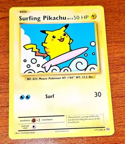 Surfing Pikachu 111/108 - 2016 Pokemon XY Evolutions Secret Rare - Near Mint - Image 1