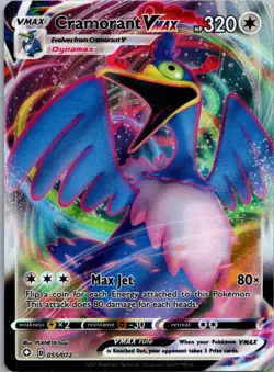Pokemon TCG Cramorant VMAX 55/72 Shining Fates NM - Image 1