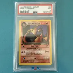 2000 Pokemon Rocket Dark Charizard 21/82 1st Edition PSA 9 - Image 3