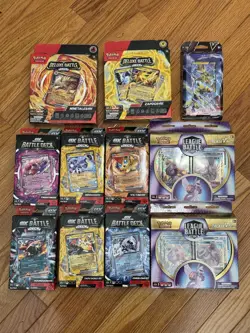 Lot Of 11 Factory Sealed Pokemon TCG Battle Deck Assortment - Image 1