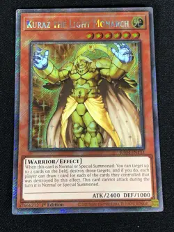 Yugioh Kuraz The Light Monarch RA04-EN133 1st Platinum Secret (NM) - Image 1