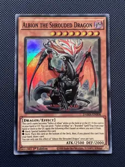 Yugioh Albion the Shrouded Dragon DAMA-EN008 Super Rare 1st Ed NM - Image 1