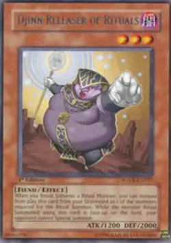 Yugioh! LP Djinn Releaser of Rituals - SOVR-EN037 - Rare - Unlimited Edition Lig - Image 1