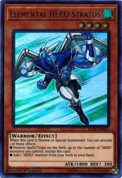 Yugioh! LP Elemental HERO Stratos - BLHR-EN061 - Ultra Rare - 1st Edition Lightl - Image 1