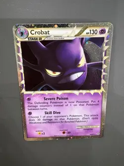 🔥Pokemon Card: Crobat PRIME HOLO 84/95 HGSS Unleashed Set ULTRA Rare! NM - Image 1
