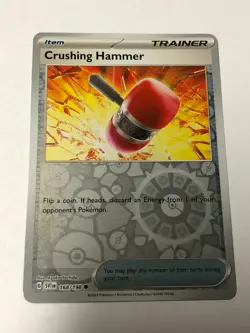 Pokemon Card Scarlet & Violet Reverse Holographic Crushing Hammer 168/198 NM - Image 1
