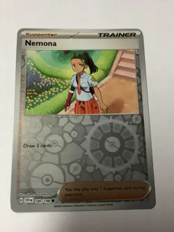 Pokemon Card Scarlet & Violet Reverse Holographic Nemona 180/198 NM - Image 1