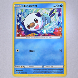 Oshawott SWSH222 Sword & Shield Black Star Promo Holo Swirl Pokemon Card TCG NM - Image 1