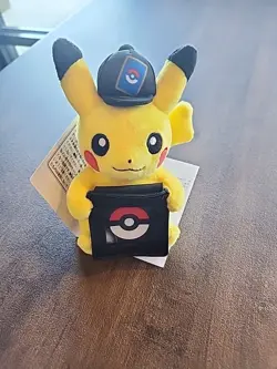 Pokemon TCG Card Display Stand Plush "PIKACHU" - Pokemon Center Japan Exclusive - Image 1
