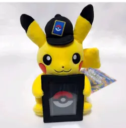 Pokemon TCG Card Display Stand Plush "PIKACHU" - Pokemon Center Japan Exclusive - Image 2