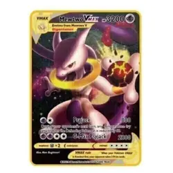 NEW Pokemon Cards Mewtwo VMAX TCG Metal Pokemon Card 3200 HP Fast Shipping - Image 1