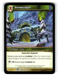 World of Warcraft TCG Fields of Honor Trading Card Gnomeregan #206 R - Image 1