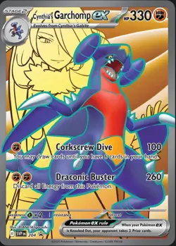 Pokemon TCG Cynthia's Garchomp ex 204 Scarlet & Violet Promo Cards Holo - Image 1