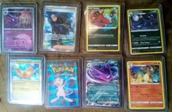 8 Card Pokemon Lot With Full Art Rare Double Rare And Promos Holos And Trainer - Image 1