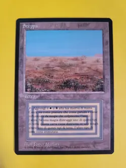 Magic the Gathering Scrubland Revised Italian Foreign Black Border FBB MTG - Image 1
