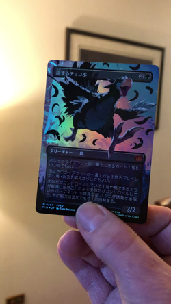 MTG - Traveling Chocobo - Boarderless, Foil, Black, Japanese - Watch Item Video - Image 2