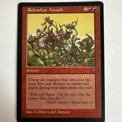 1996 Magic The Gathering Visions Relentless Assault NM - Image 1