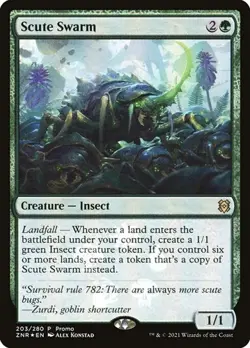 Scute Swarm (#203) - Foil Promo Zendikar Rising LP MTG - Image 1