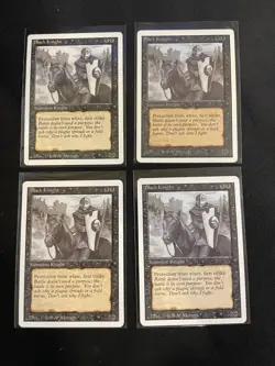 MtG 4x Black Knight Revised Magic the Gathering - Image 1
