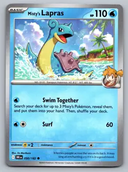 Pokemon TCG SV10: Destined Rivals Misty's Lapras 050/182 - Image 1