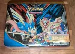 Pokemon TCG 2020 Spring Collector's Chest Lunch Box Tin Sword & Shield SEALED - Image 1
