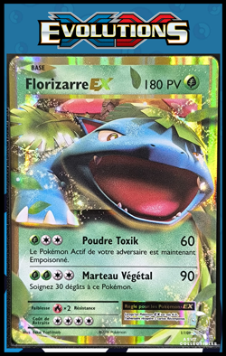 Carte Pokemon Florizarre EX 1/108 XY12 Evolutions Set De Base FR Wizards - Image 1
