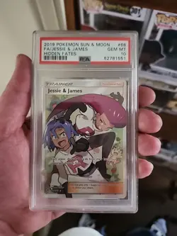 PSA 10 Pokemon TCG Jessie & James Trainer Full Art Ultra Rare Card 68/68 HF - Image 1