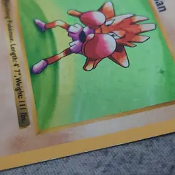 1999 Pokemon TCG Hitmonchan Base Set Shadowless Holo Rare 7/102 Ungraded - Image 2