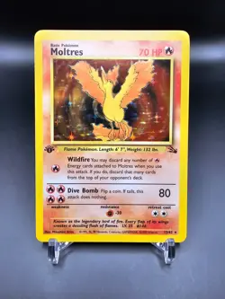 NM - Moltres - 12/62 - 1st Edition - Holo - Fossil - Pokemon Card - Image 1