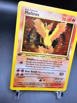 NM - Moltres - 12/62 - 1st Edition - Holo - Fossil - Pokemon Card - Image 2