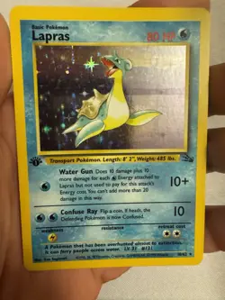 1999 Pokemon - 1st Edition Lapras Holo Rare - Fossil 10/62 WOTC - Image 1